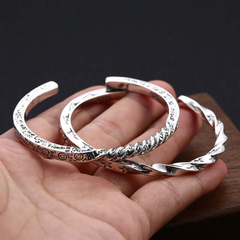 Silber Armreif in verschiedenen Designs