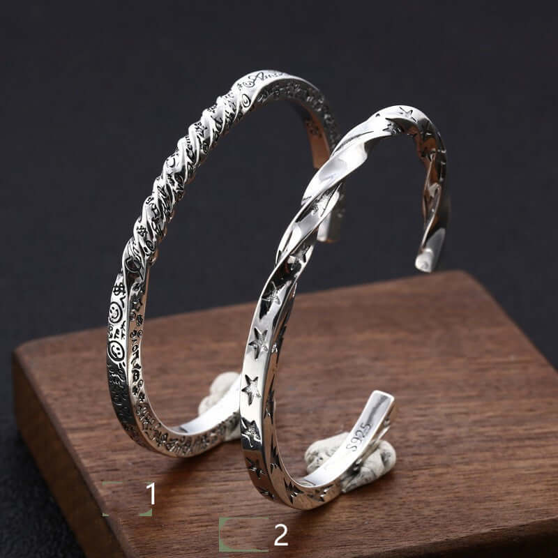 Silber Armreif in verschiedenen Designs