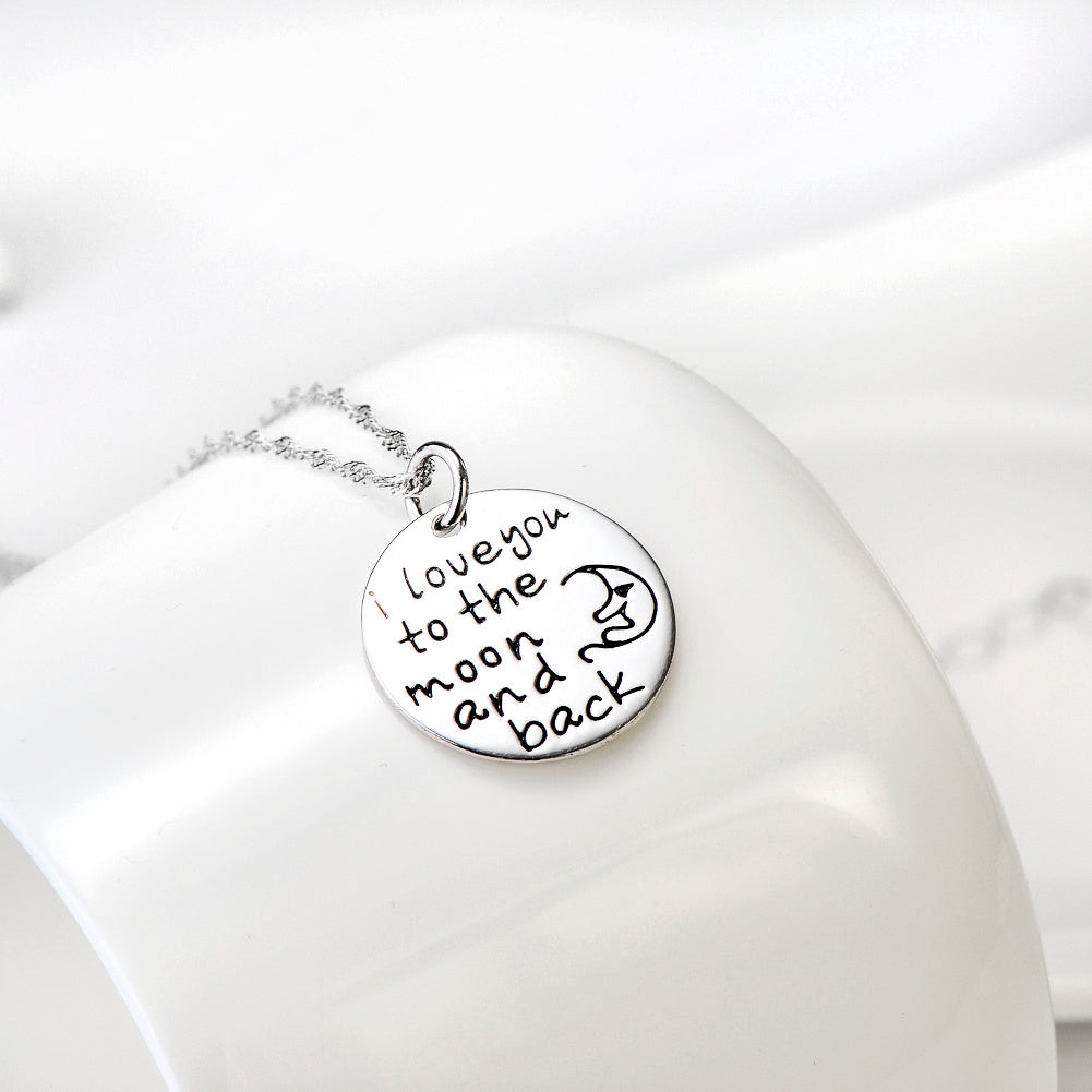 Details für "I love you to the moon and back" 925 Sterling Silber Halskette mit Anhänger ansehen "I love you to the moon and back" 925 Sterling Silber Halskette mit Anhänger