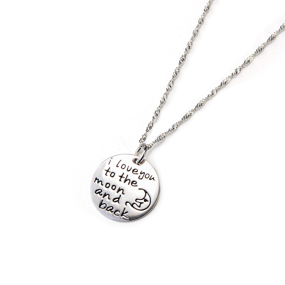 Details für "I love you to the moon and back" 925 Sterling Silber Halskette mit Anhänger ansehen "I love you to the moon and back" 925 Sterling Silber Halskette mit Anhänger