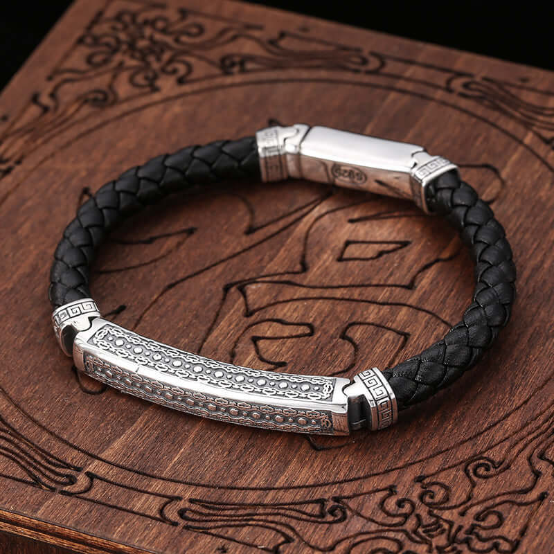 Handgefertigtes Seil- und Silberarmband im Boho Stil