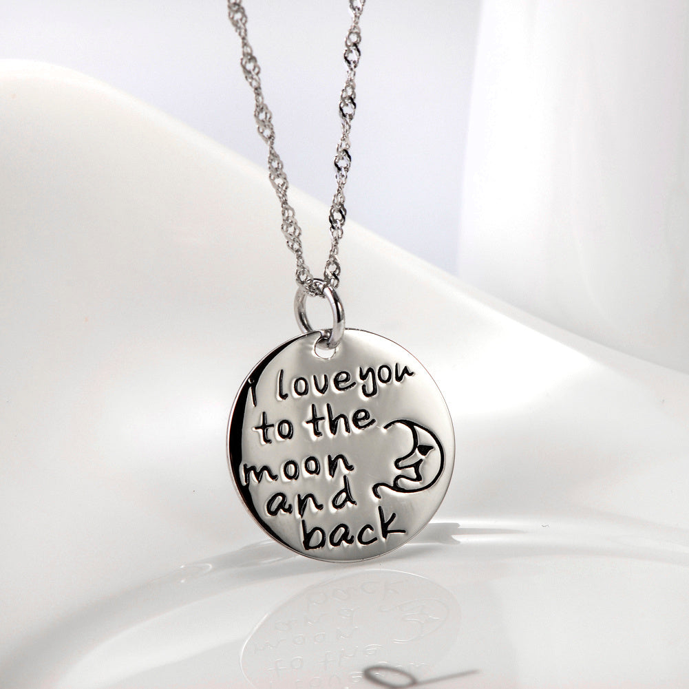 Details für "I love you to the moon and back" 925 Sterling Silber Halskette mit Anhänger ansehen "I love you to the moon and back" 925 Sterling Silber Halskette mit Anhänger