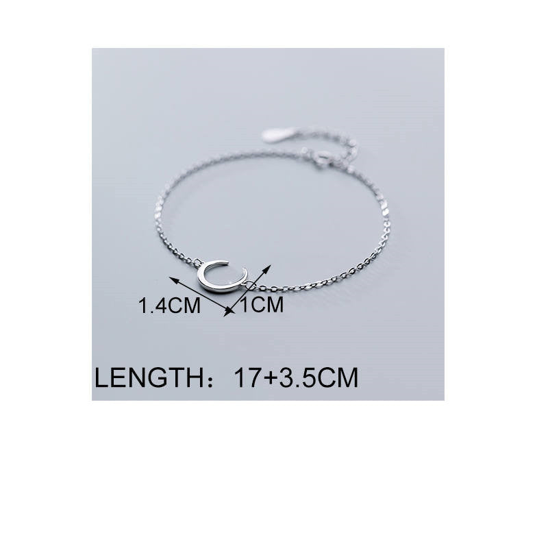 Silber, Armband, Halbmond