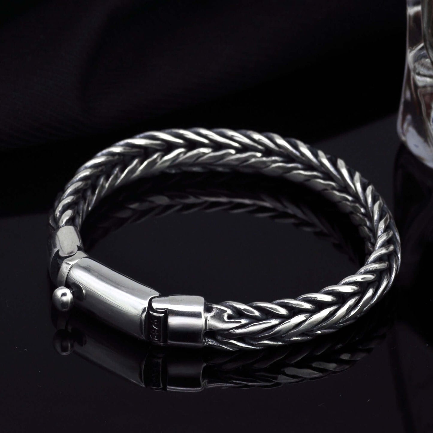 S925 Silber Handgefertigtes Geflochtenes Keel-Armband