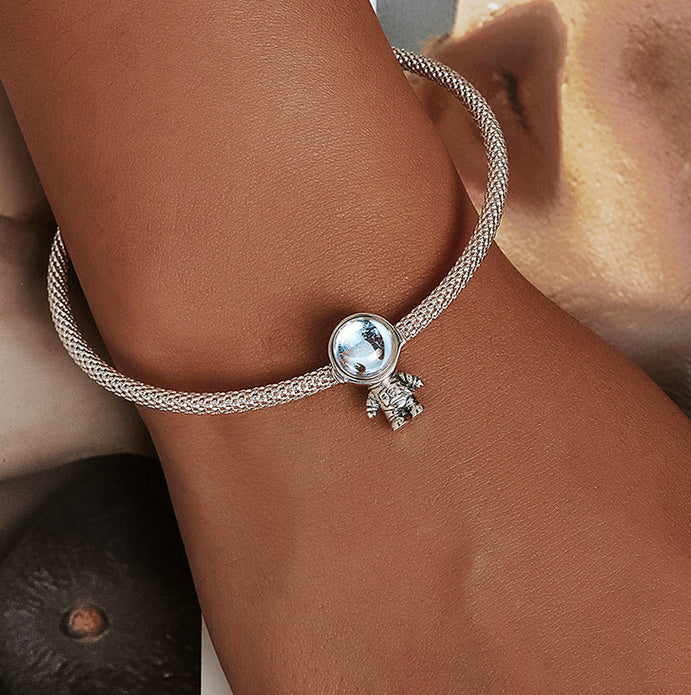 Astronaut, Silber, Anhänger aus 925er Sterling Silber