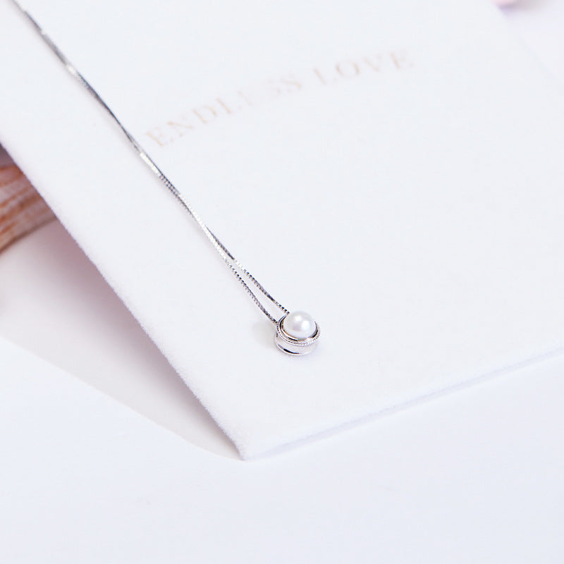 Halskette aus S925 Sterlingsilber mit Perle