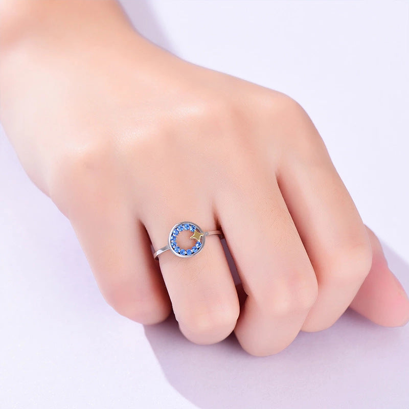 Silver Star Ring aus S925 Sterlingsilber