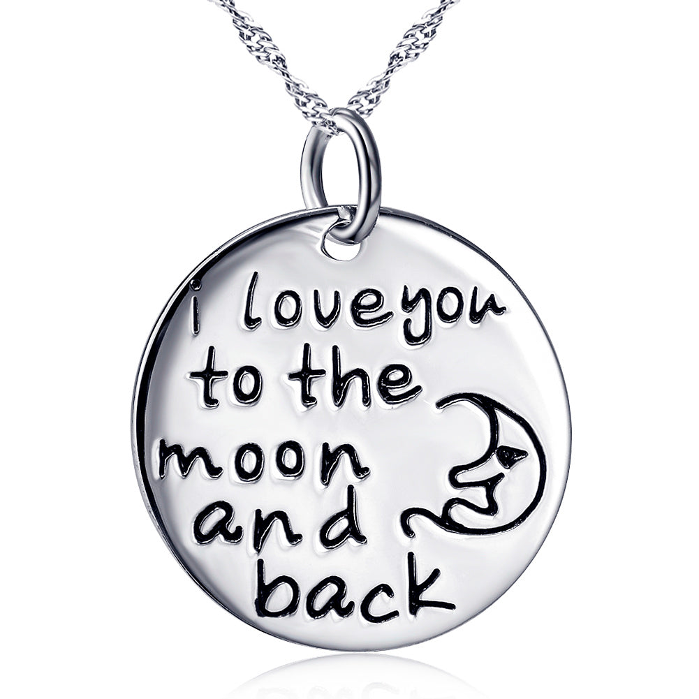 Details für "I love you to the moon and back" 925 Sterling Silber Halskette mit Anhänger ansehen "I love you to the moon and back" 925 Sterling Silber Halskette mit Anhänger