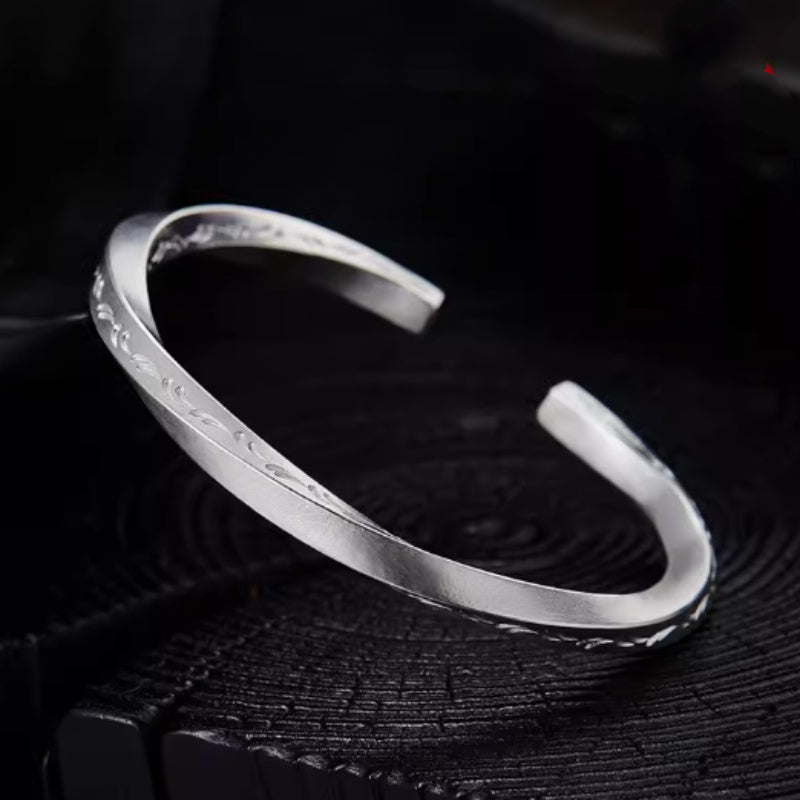 Silber-Armband aus S999 Sterlingsilber – Viking Battle Design
