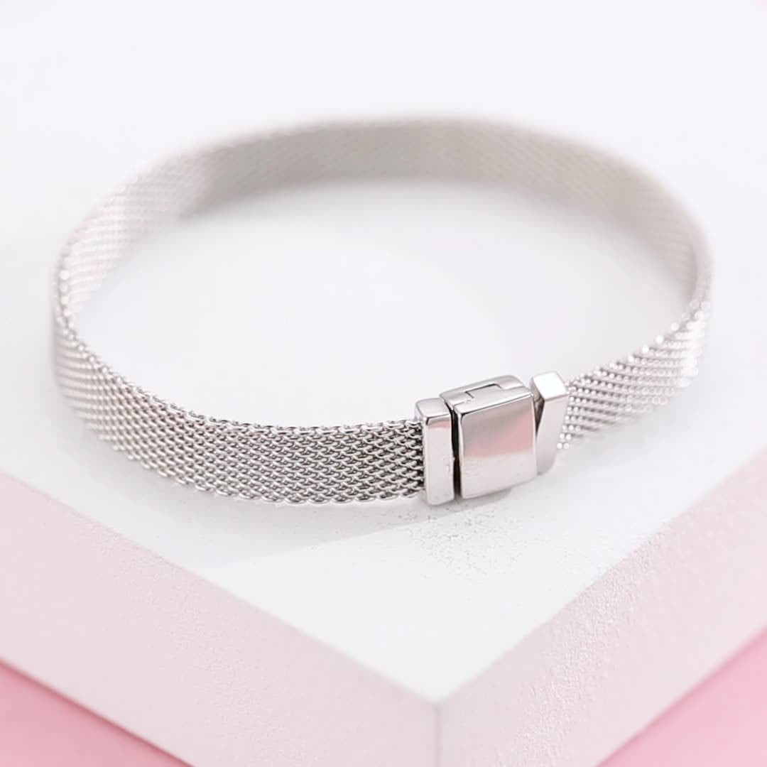 Silberarmband aus S925 Sterlingsilber - Flaches Band