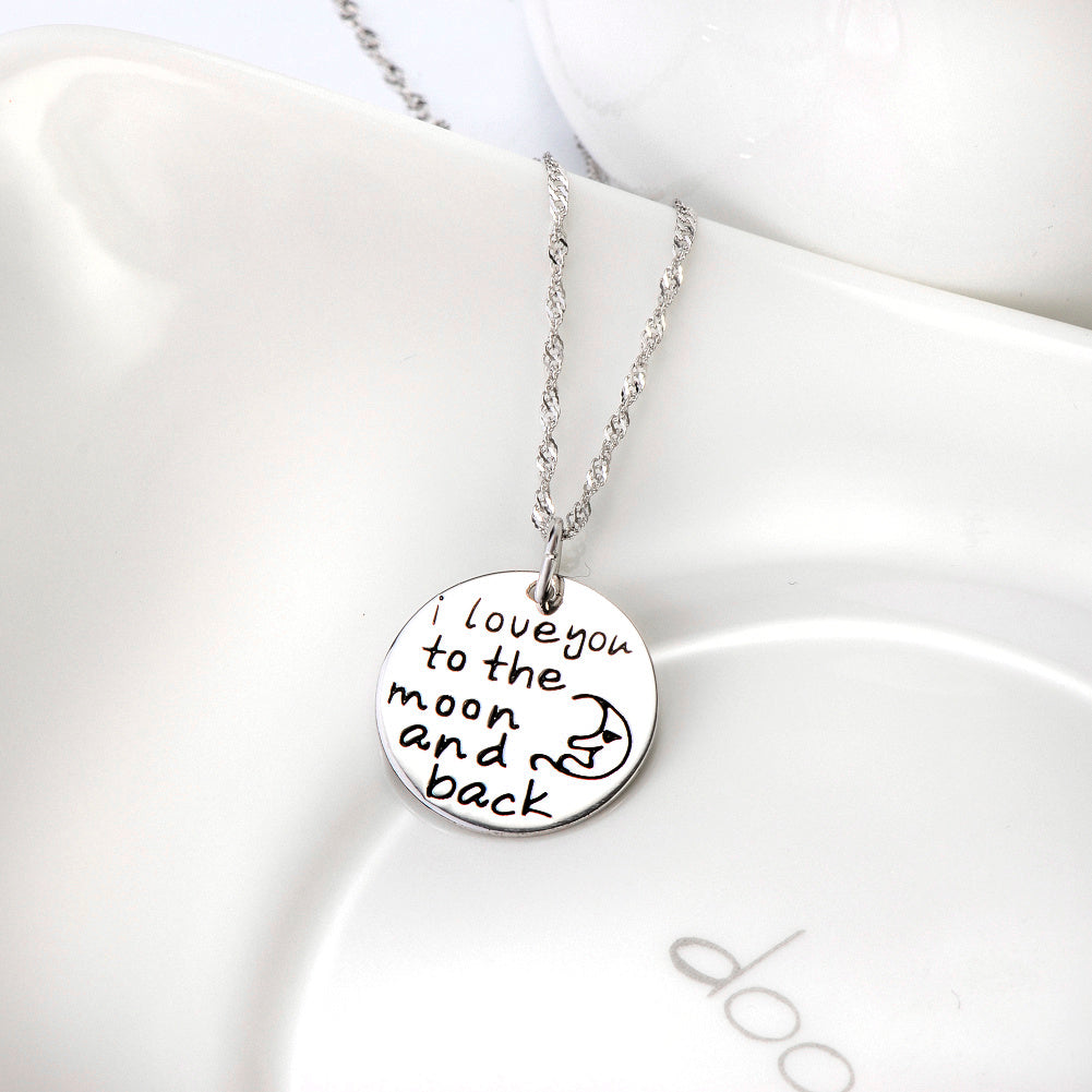 Details für "I love you to the moon and back" 925 Sterling Silber Halskette mit Anhänger ansehen "I love you to the moon and back" 925 Sterling Silber Halskette mit Anhänger