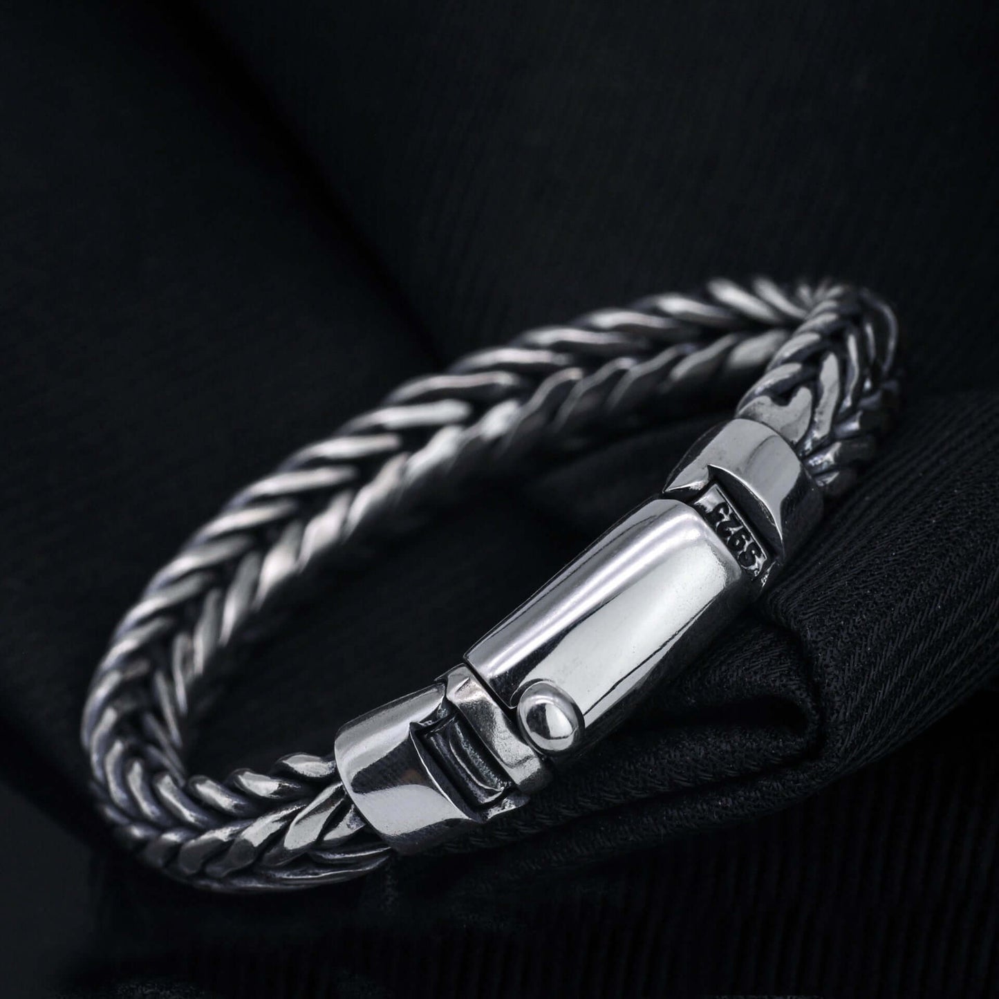 S925 Silber Handgefertigtes Geflochtenes Keel-Armband