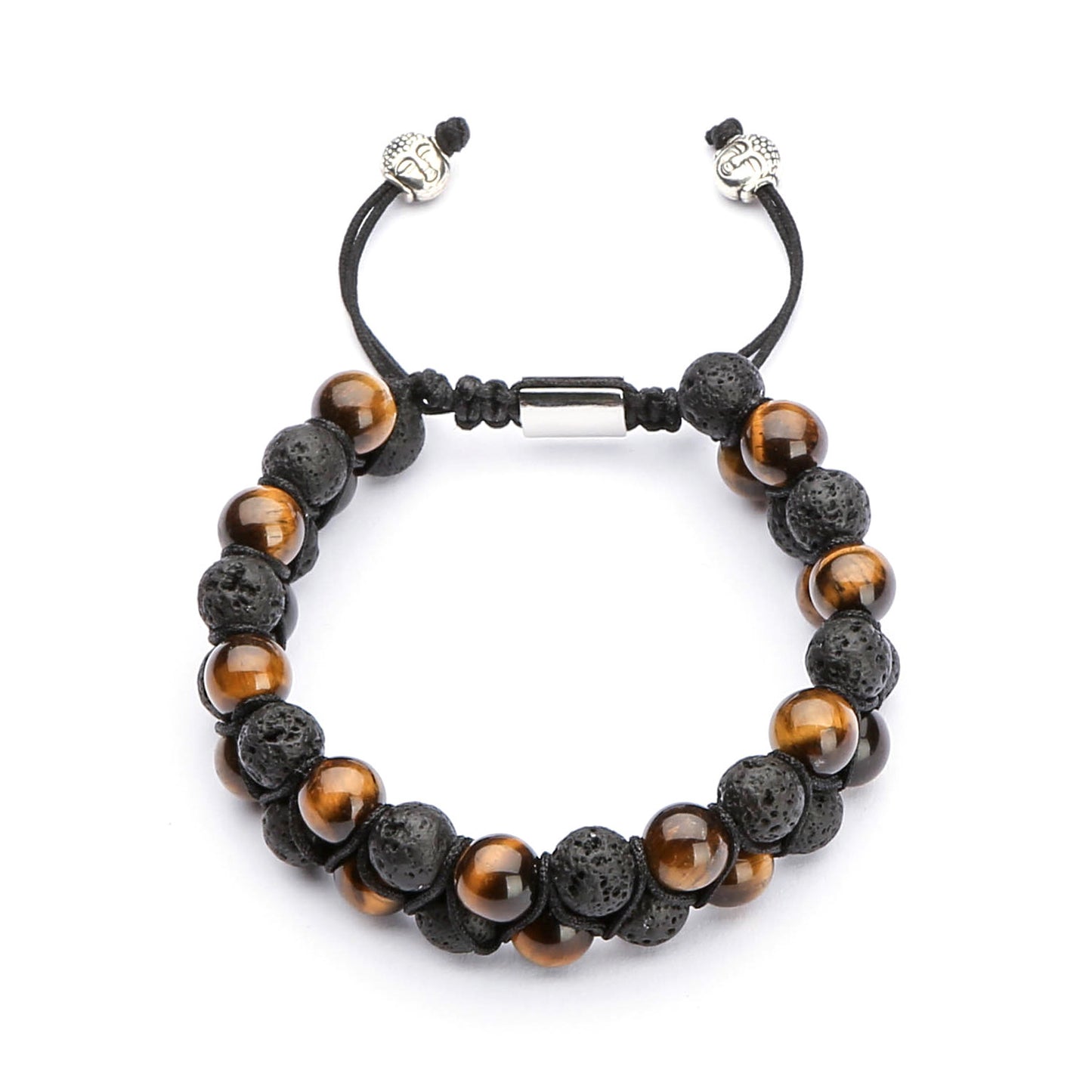 Tiger Eye Stone Volcanic Double-Row – Kraft & Stil