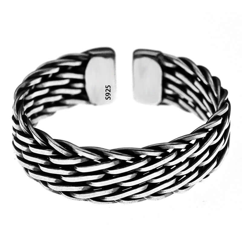 Silbernes Handgewebtes Flechtarmband