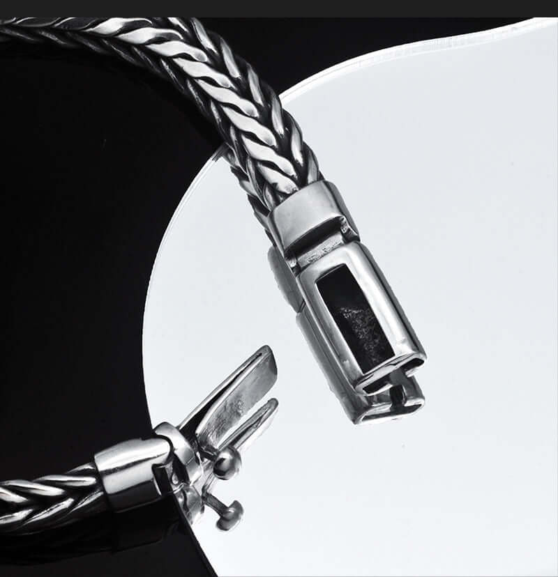 S925 Silber Handgefertigtes Geflochtenes Keel-Armband