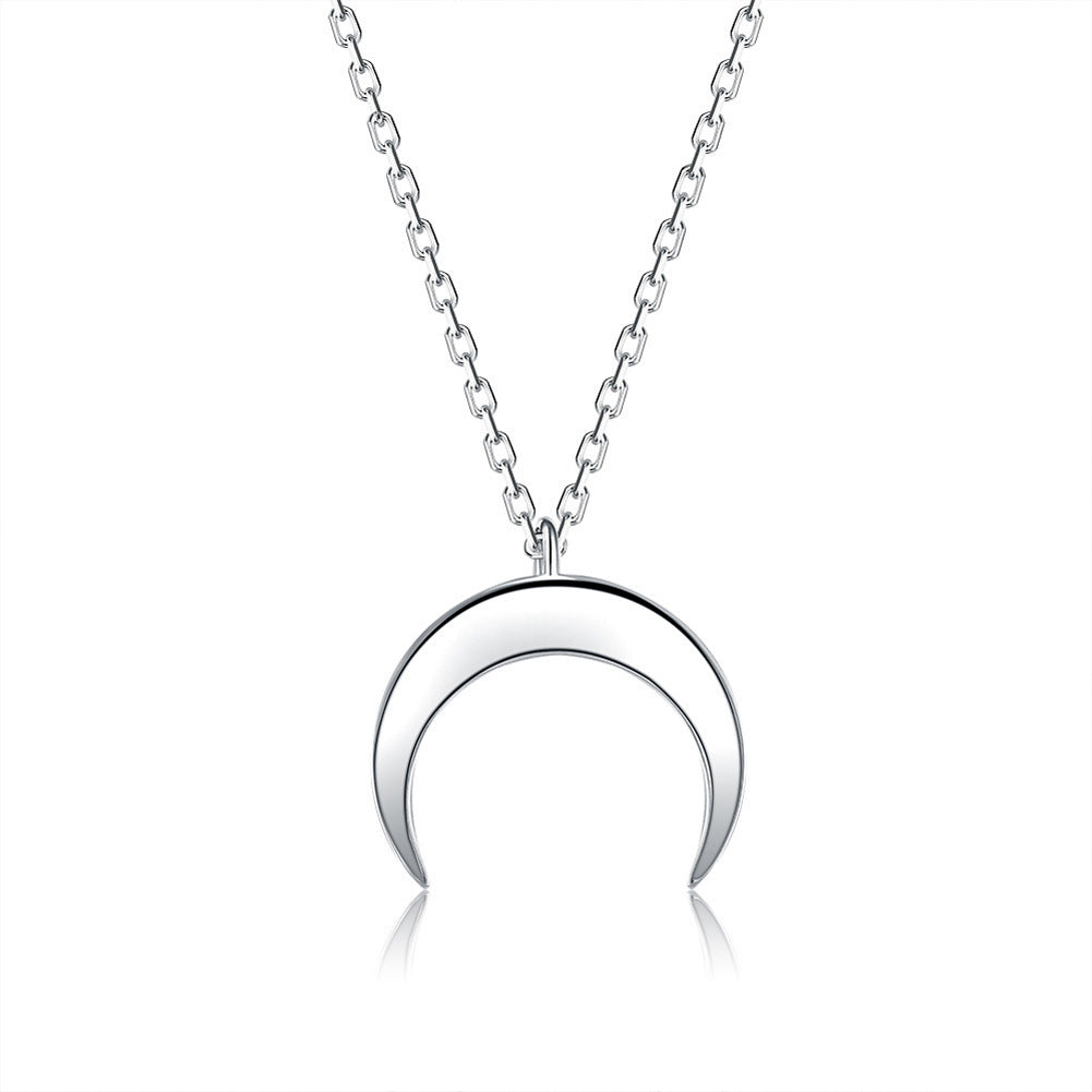 Halskette mit Halbmond in S925 Sterlingsilber