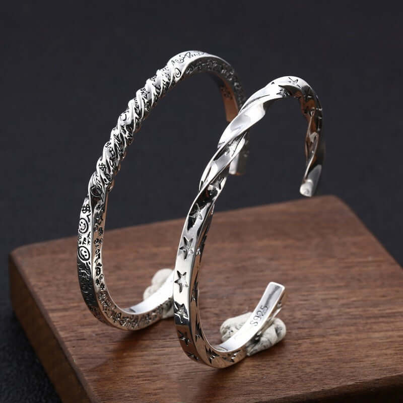 Silber Armreif in verschiedenen Designs
