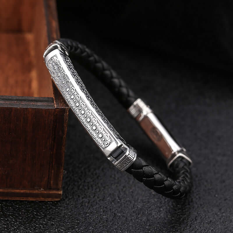 Handgefertigtes Seil- und Silberarmband im Boho Stil