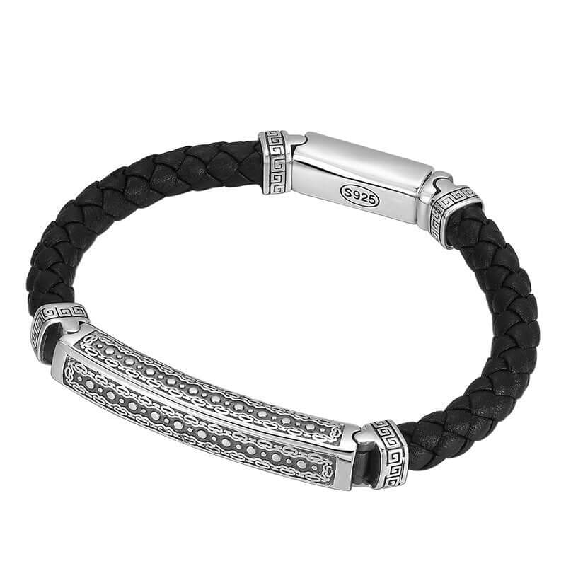 Handgefertigtes Seil- und Silberarmband im Boho Stil