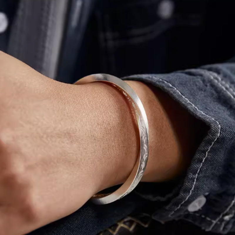 Silber-Armband aus S999 Sterlingsilber – Viking Battle Design
