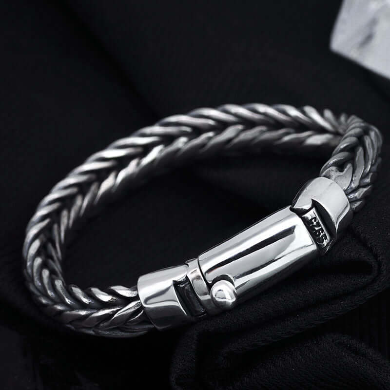 S925 Silber Handgefertigtes Geflochtenes Keel-Armband