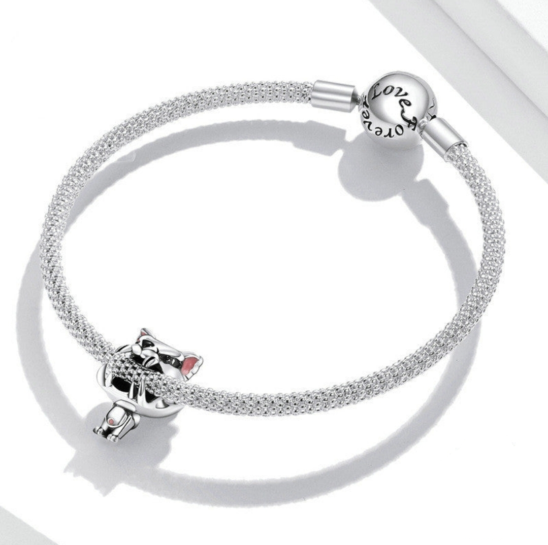 Mr. Wolf Charm aus S925 Sterlingsilber