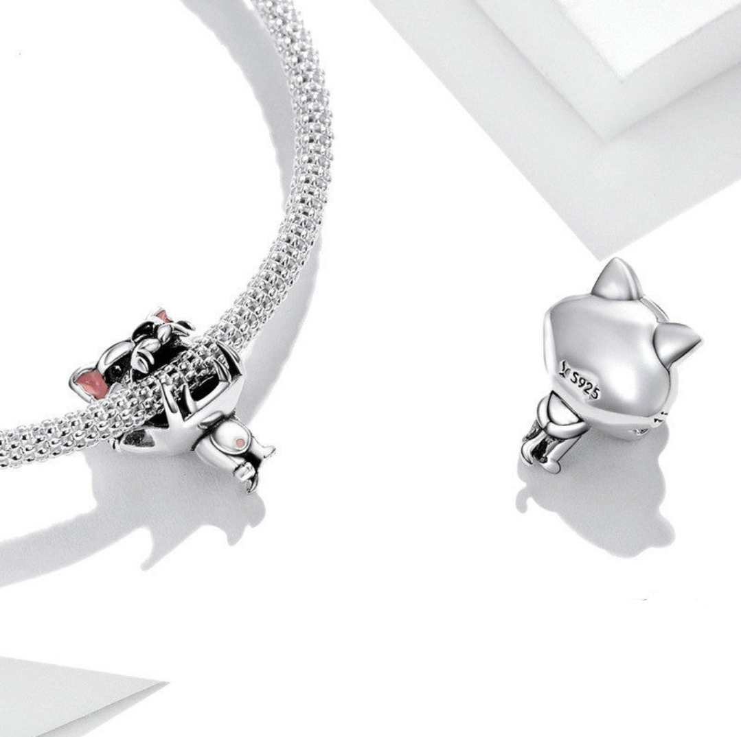 Mr. Wolf Charm aus S925 Sterlingsilber