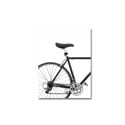 2-teiliges Minimalistisches Leinwand-Poster Set – Modernes Fahrrad Design | 60x90cm