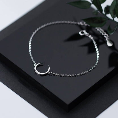 Silber, Armband, Halbmond