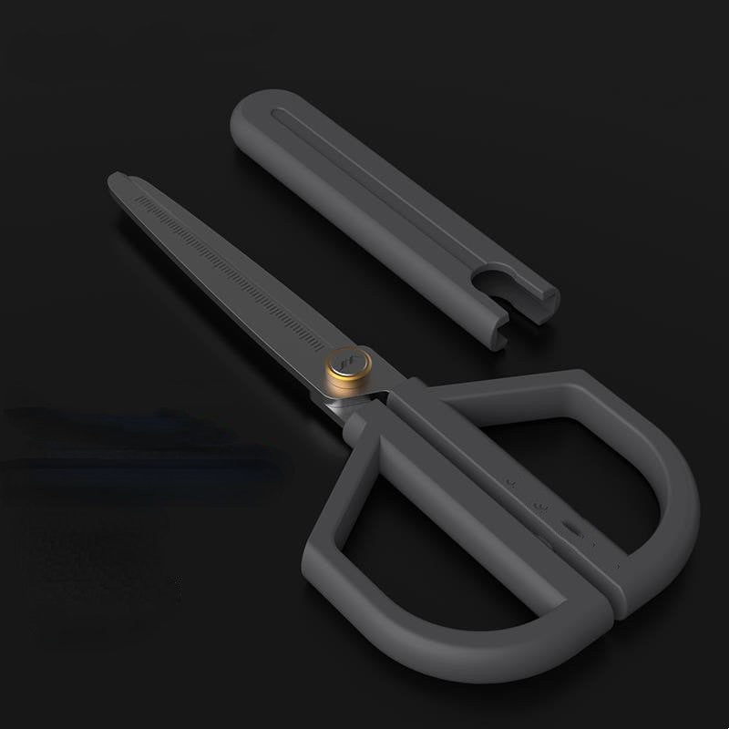 Multifunktionale Edelstahl-Schere – Tragbar & Premium Büro- und Allzweckschere mit Titanium-beschichtetem Griff