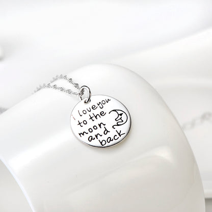 Details für "I love you to the moon and back" 925 Sterling Silber Halskette mit Anhänger ansehen "I love you to the moon and back" 925 Sterling Silber Halskette mit Anhänger