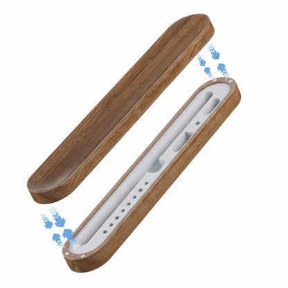 Kompatible Apple Pencil & iPad Stylus Aufbewahrungsbox – Premium Walnuss Holz Stifteetui für Apple Pencil 1. + 2. Generation, Tablet & iPad Pen Case Organizer, Stylus Pen Lagerung