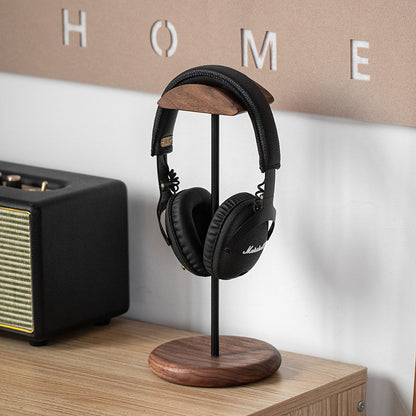 Kopfhörerständer aus Walnussholz – Minimalistischer All-in-One Headphone Stand