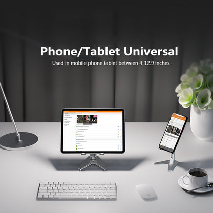 Faltbarer Handy- & Tablet-Ständer aus Aluminium – Verstellbarer Desktop Halter für Smartphone & iPad