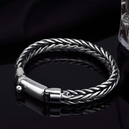 S925 Silber Handgefertigtes Geflochtenes Keel-Armband