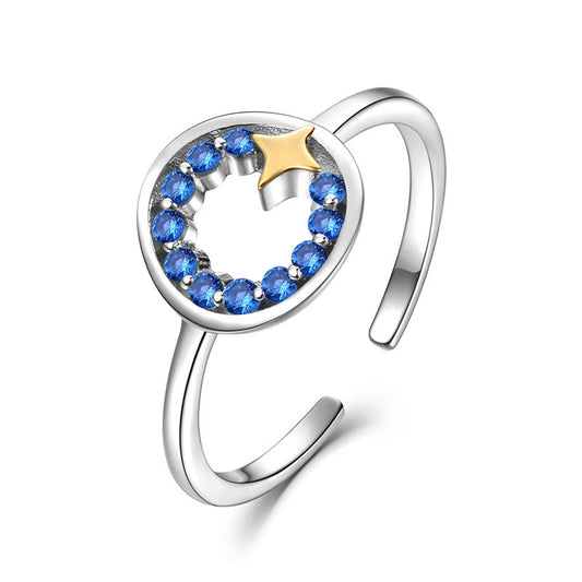 Silver Star Ring aus S925 Sterlingsilber