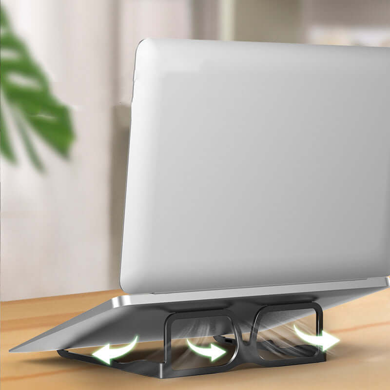 Ergonomischer Laptop-Ständer aus Aluminium – Höhenverstellbar & Faltbar