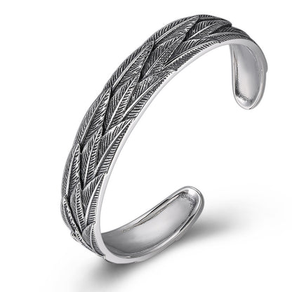 Trendiges Feder-Armband aus 925 Sterlingsilber – Boho Schmuck