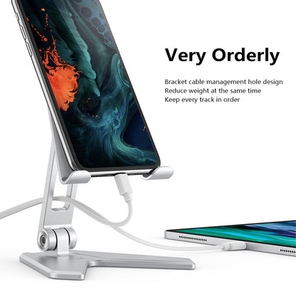 Faltbarer Handy- & Tablet-Ständer aus Aluminium – Verstellbarer Desktop Halter für Smartphone & iPad