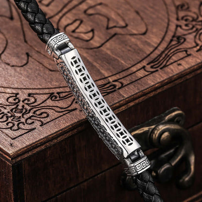 Handgefertigtes Seil- und Silberarmband im Boho Stil