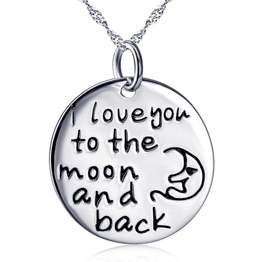 Details für "I love you to the moon and back" 925 Sterling Silber Halskette mit Anhänger ansehen "I love you to the moon and back" 925 Sterling Silber Halskette mit Anhänger