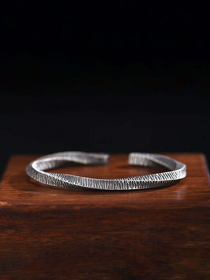 999er Feinsilber Mobius-Ringarmband