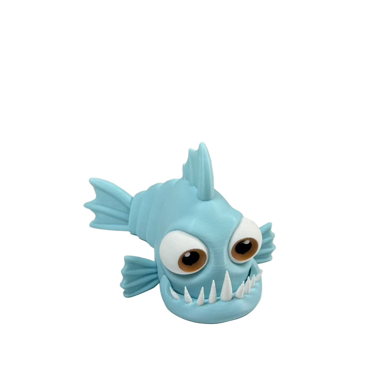 Piranha Deko Figur – Futuristisches Mini-Tiermaskottchen fürs Desk Setup | Gamer & Tech Deko | Stylischer Eyecatcher fürs Büro & Home-Office