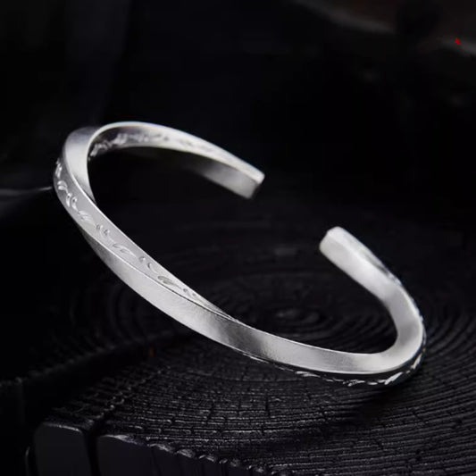 Silber-Armband aus S999 Sterlingsilber – Viking Battle Design