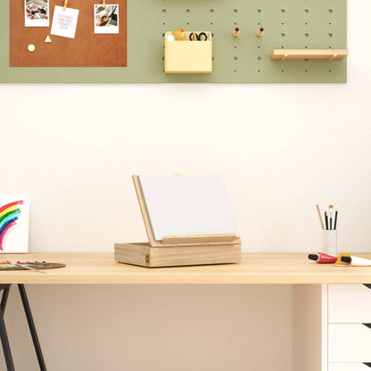 Kompakte Tischstaffelei aus Kiefernholz mit integrierter Schublade – 33,5x25,5x7 cm