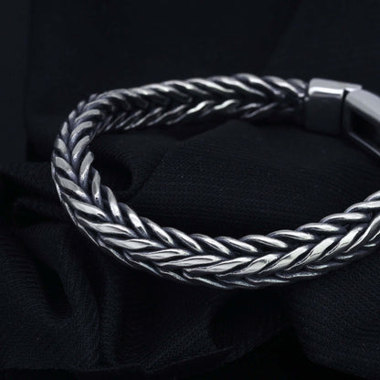 S925 Silber Handgefertigtes Geflochtenes Keel-Armband
