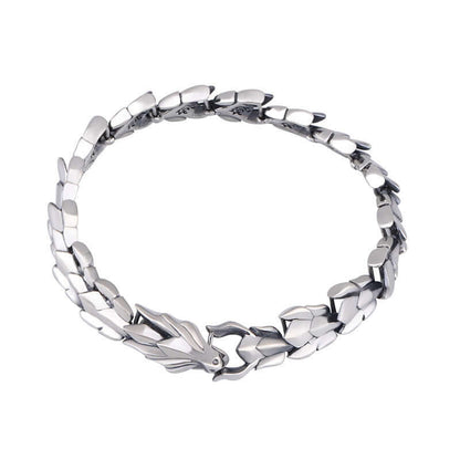 Silber Armband mit Drachenmotiv, 18-22cm