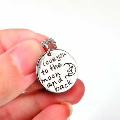 Details für "I love you to the moon and back" 925 Sterling Silber Halskette mit Anhänger ansehen "I love you to the moon and back" 925 Sterling Silber Halskette mit Anhänger