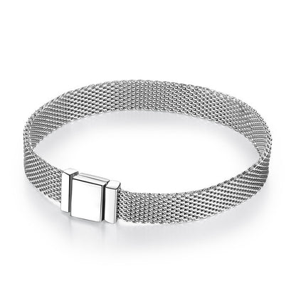 Silberarmband aus S925 Sterlingsilber - Flaches Band
