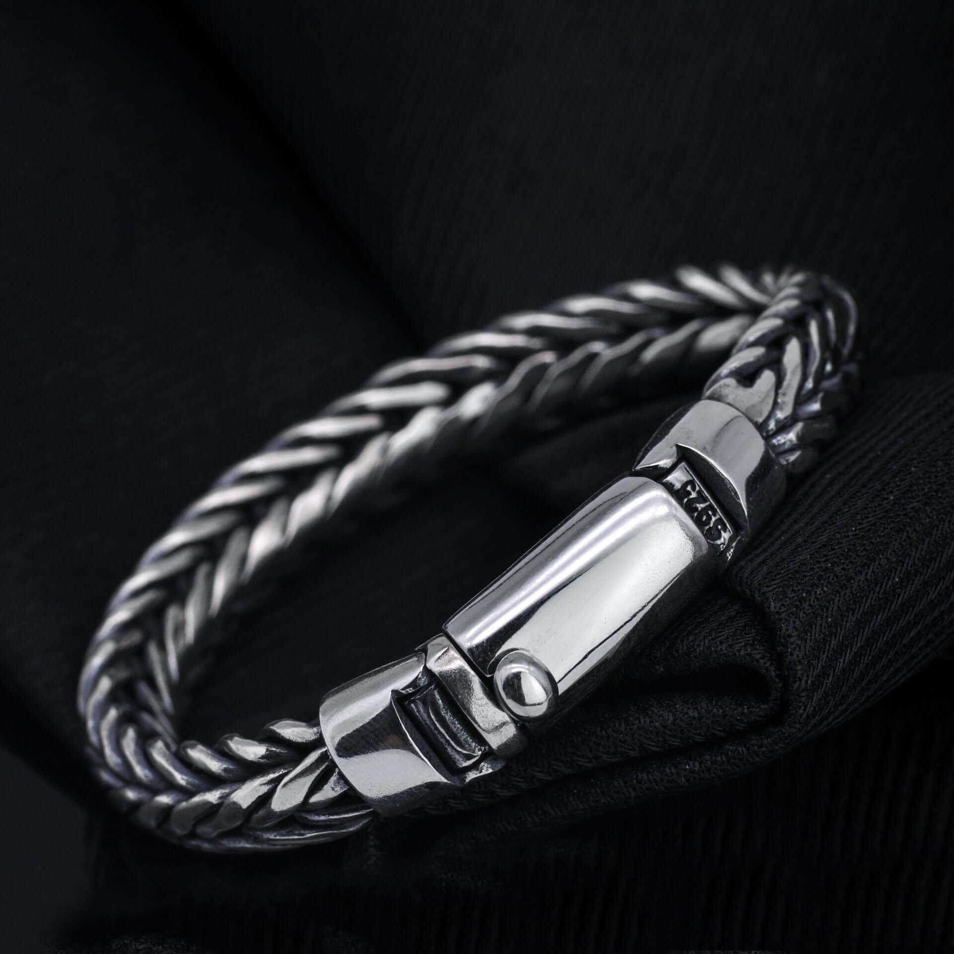 S925 Silber Handgefertigtes Geflochtenes Keel-Armband